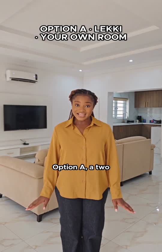 Bright modern living room in Lekki